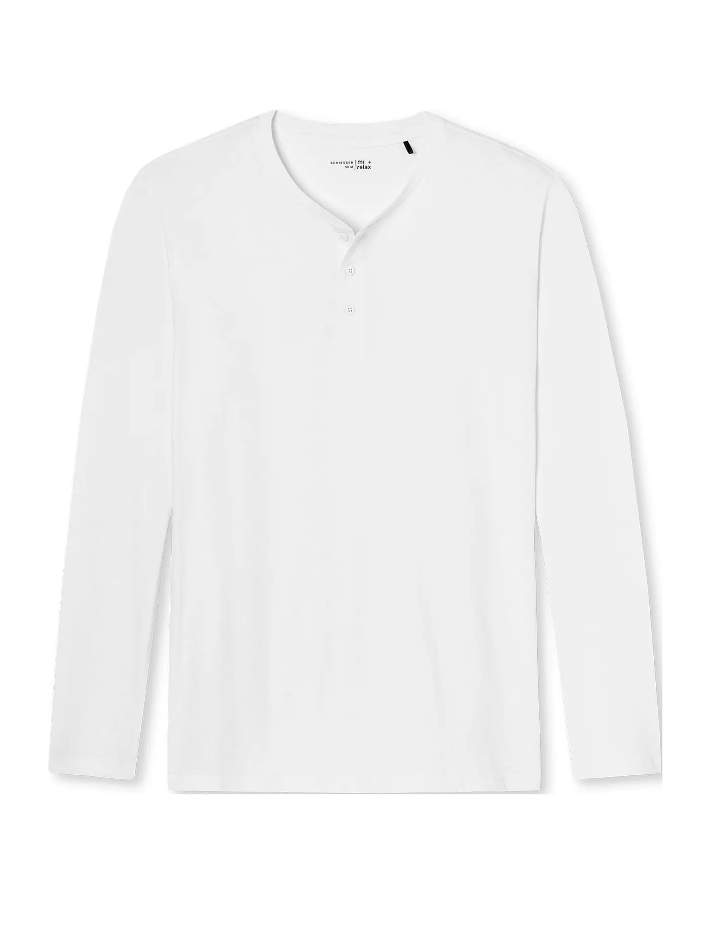 SCHIESSER | Pyjama Langarmshirt Weiss | 